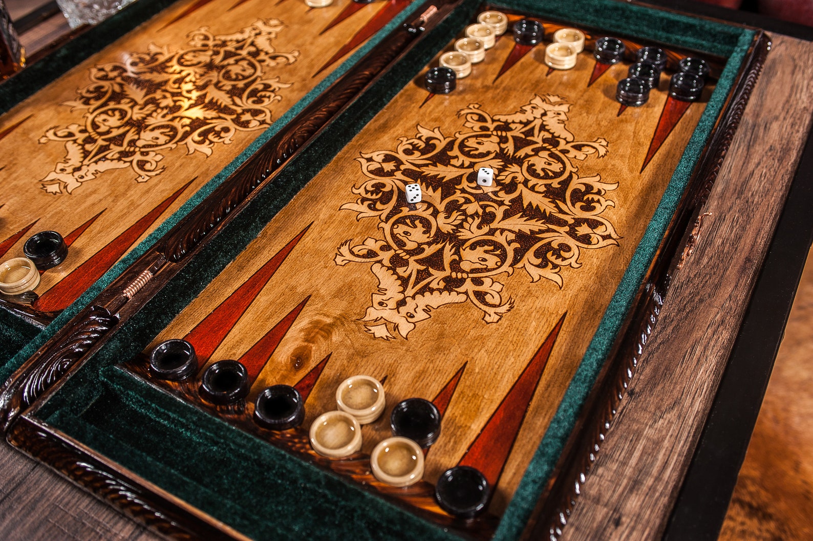 Handmade Backgammon Set With Your Name Wooden Backgammon Set Etsy