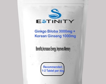 Ginkgo Biloba 3000mg & Korean Ginseng 1000mg - Blood Circulation