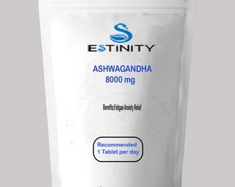 ASHWAGANDHA 8000MG - Highest Strength For Stress Fatigue Anxiety Relief