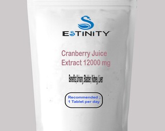 Cranberry Juice 12000mg Tablets - Urinary Bladder, Liver Support UK