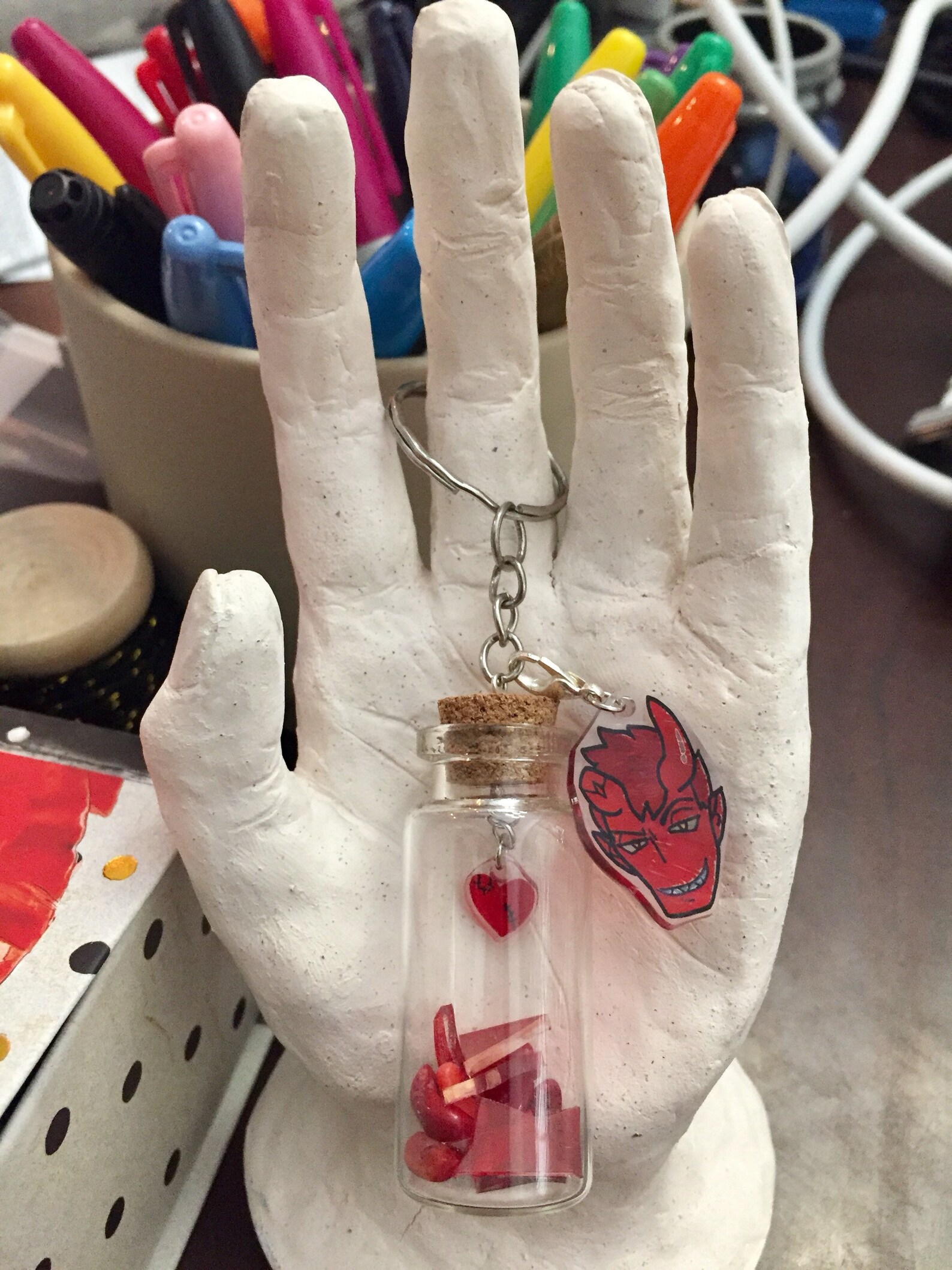 Monster Prom Damien LaVey Cork Bottle Keychain Etsy