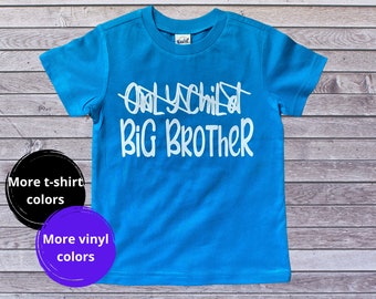 Pregnancy Announcement Outfit / T-Shirt Only Child Big Brother - Second Child - Blue White Boys Shirt - T-Shirt Boy Brother - New Sibling