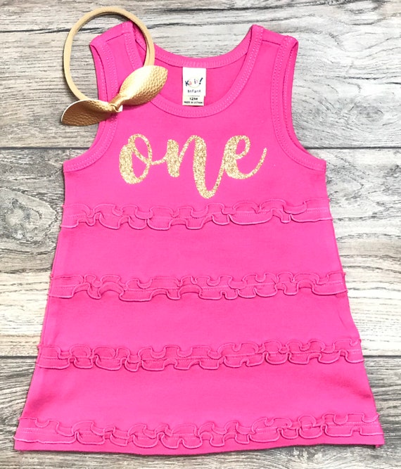 Buy First Birthday Outfit Girl One Cursive 1st Birthday Outfit