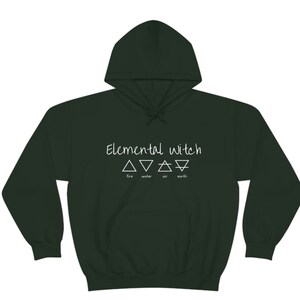 Elemental Witch Hoodie for the Mystical and Spiritual | Unisex Heavy Blend