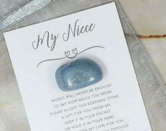 Niece Poem Gemstone Gift - Crystal for my Niece from Auntie Uncle - Best Niece Keepsake - Connection Present For Niece - Greatest Niece