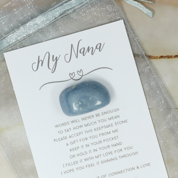 My Nana Poem Gemstone Gift - Crystal for a Nana - Worlds Best Nana Keepsake Stone - Special Nana Birthday Gift from Grandchild - Nana Gifts