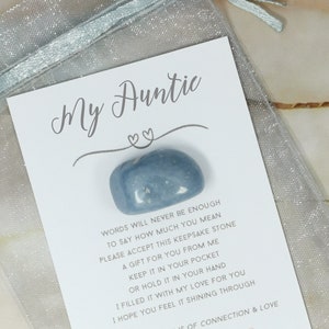 Auntie Poem Gemstone Gift - Crystal for my Auntie from Niece - Worlds Best Auntie Keepsake - Connection Present For Auntie from Nephew Love