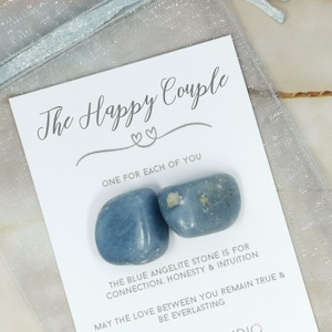 Happy Couple Gemstone Set - Crystals for Engagement - Getting Married Wedding Gift Kit - Congratulations Keepsake Love - Hayling Studio