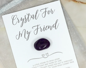 Crystal For My Friend - Agate Wishing Stone - Cadeau en cristal - Pour ami Collègue de travail - Pour un cher ami Cadeau d’anniversaire - Gemstone Starter