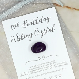 Joyeux 13ème anniversaire - Cadeau pour 13 ans Bday - Pour lui pour elle - Cristal de souhait - Frère Sœur Daugher Fils Nièce Neveu Party