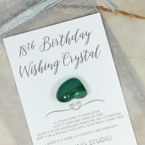 Happy 18th Birthday - Gift for 18 Years Old Bday Present - For Him For Her - Wishing Crystal - Brother Sister Daugher Son Niece Nephew
