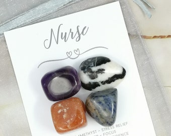 Nurse Gemstone Kit - Crystals for a Nurse - Nurse Crystal Set - GP Career Job Occupation Gift - Hayling Studio - Best Nurse Ever Gift