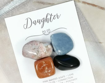 Daughter Gemstone Kit - Crystal Set for my Daughter - Best Daughter Beautiful - Special Daughter Keepsake Gift - Hayling Studio Tumblestones