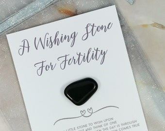 Wishing Stone for Fertility - Obsidian Crystal Gift - Make a Wish - Fertility IVF ICSI Trying for a baby Gift - Crystal for Fertility - Love