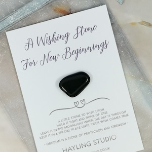Wish Stone for New Beginnings - Fresh Start Wish Gift - Success Hope Gift Friend - Souvenir - Changement de cheminement Carrière Gift - Positive Life