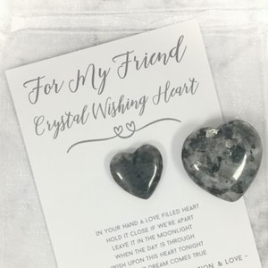 Cadeau spécial pour ami – Cristal de cœur – Beau cadeau de vœux attentionné pour mon ami – Poème pour meilleure amie de BFF Keepsake Make A Wish Love