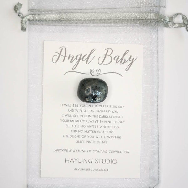 Angel Baby Memory Keepsake Bereavement Gift - Loved One Sorry for your loss - Connection Stone - One Each Bereaved Parents Child Loss