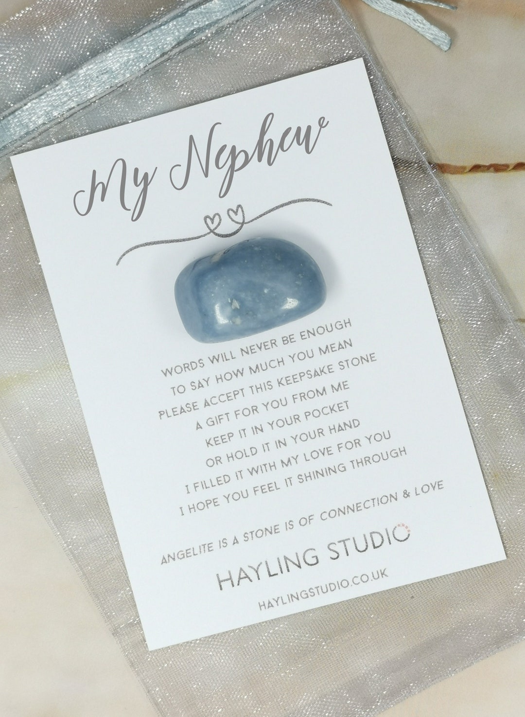 Nephew Poem Gemstone Gift Crystal for My Nephew From Auntie Uncle Best ...