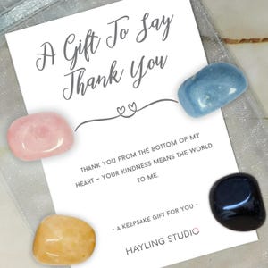 Cadeau de remerciement - Cristal souvenir - cadeau personnalisé et attentionné, choisissez votre propre carte de cristaux, cadeau souvenir pour dire merci beaucoup