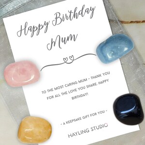 Cadeau d'anniversaire de maman en cristal - souvenir sentimental - cadeau attentionné, carte de votre choix de cristaux, cadeau souvenir Je t'aime maman, joyeux anniversaire