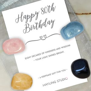 Souvenir du 80e anniversaire - cadeau personnalisé en cristal - cadeau d'étape important, choisissez votre propre carte de cristaux, cadeau souvenir Happy Bday