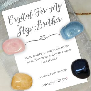 Cadeau souvenir attentionné pour beau-frère - Message aimable et sincère - Choisissez vos propres cristaux - Cadeau sentimental pour lui