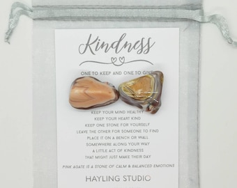 Kindness Gemstone Set - Crystal for act of kindness - Crystal Gift Set - Unique Keepsake Healthy Mind Calm Balance Emotions - Hayling Studio