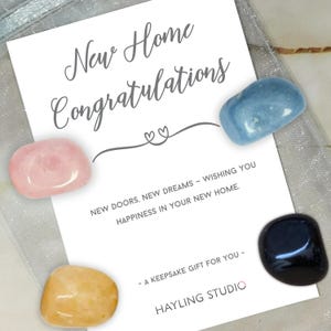 Cadeau de déménagement - cristal souvenir - cadeau attentionné, choisissez votre propre carte de cristaux, cadeau souvenir nouvelle maison, félicitations bonne chance