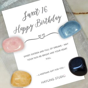 Cadeau d'anniversaire Sweet 16 - souvenir en cristal - cadeau d'étape important, choisissez votre propre carte de cristaux, cadeau souvenir joyeux anniversaire du 16e