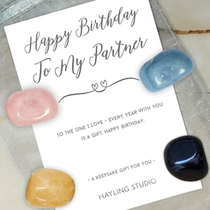 Cadeau d'anniversaire de partenaire en cristal - souvenir romantique - cadeau attentionné, choisissez votre propre carte de cristaux, cadeau souvenir personne merveilleuse