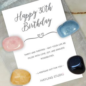 Cadeau en cristal de 30e anniversaire - souvenir sentimental - cadeau d'étape important, choisissez votre propre carte de cristaux, cadeau souvenir Happy Bday