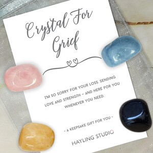 Cadeau souvenir attentionné pour une personne en deuil - Message aimable et sincère - Choisissez vos propres cristaux - Cadeau sentimental pour le deuil