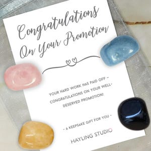 Cadeau de cristal pour la promotion d'un emploi - souvenir sentimental - cadeau de félicitations personnalisé, carte de votre choix, cadeau de départ