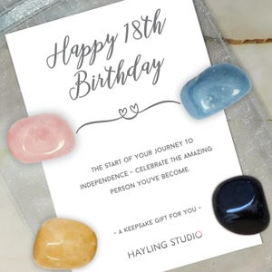 Cadeau en cristal de 18e anniversaire - souvenir personnalisé - cadeau d'étape important, carte de votre choix de cristaux, cadeau souvenir Happy 18 ans
