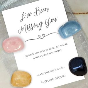 Cadeau vous manquez - souvenir en cristal - cadeau d'interurbain, choisissez votre propre carte de cristaux, cadeau souvenir, jeton Je pense à vous