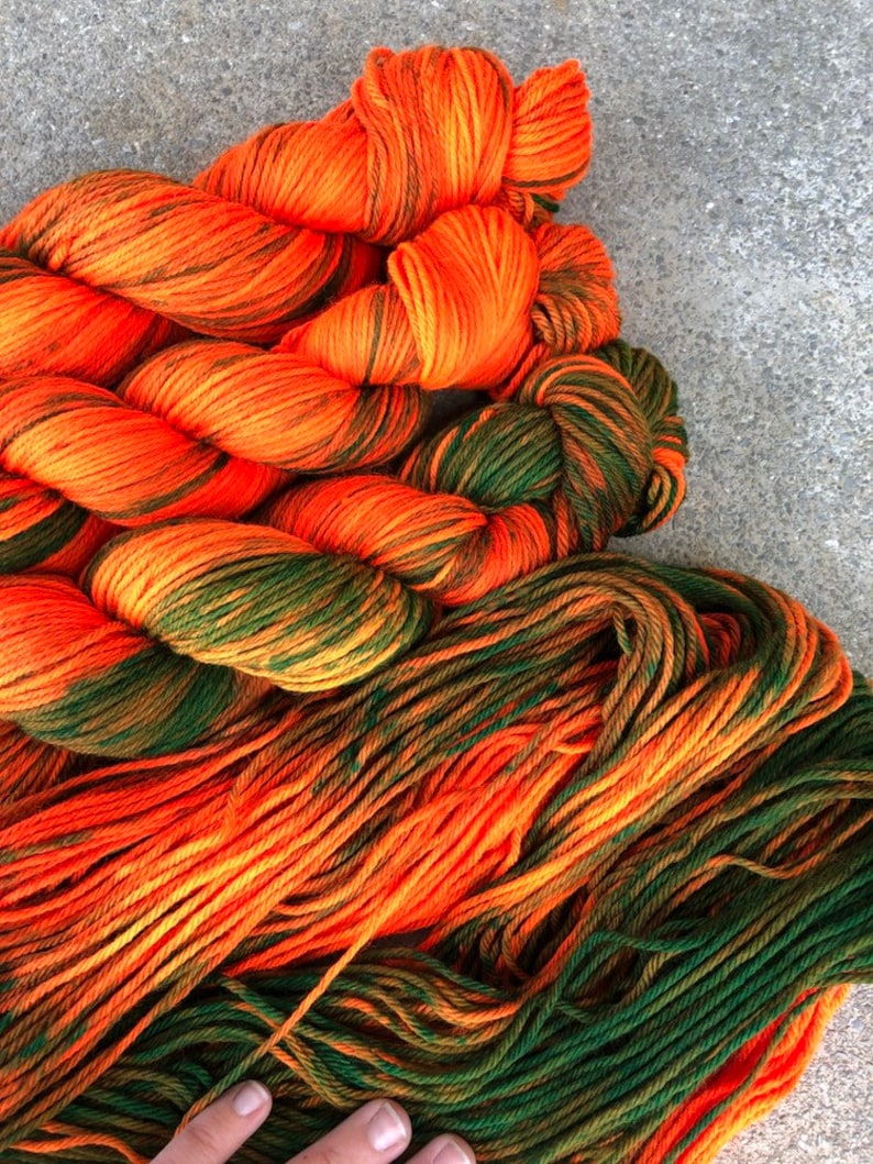 Got Your Camo On Super Sheepy Worsted Variegated Yarn Kettle dyed Yarn