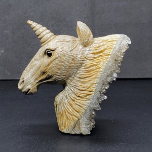 Estatua grande de unicornio, unicornio de piedras preciosas, animales de cristal, ideas de regalos de fantasía, mágico, decoración del hogar con geodas de cristal, objetos de colección