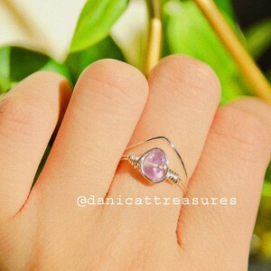 Raw Amethyst Crystal Ring: Handmade Boho Gemstone Jewelry
