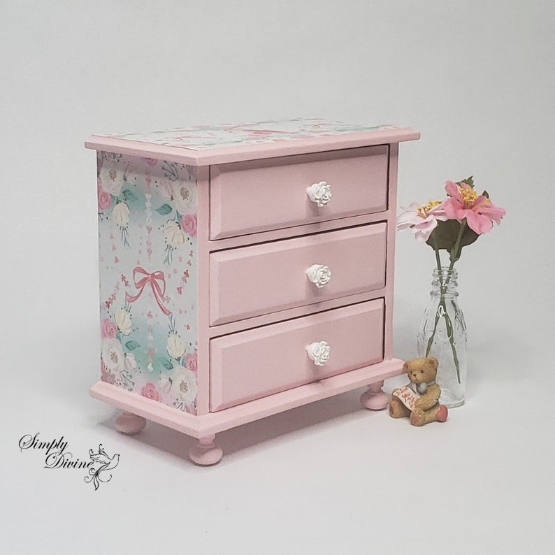 Girls Trinket Keeper Christmas Gift Daughter Granddaughter Pink Ballerina Musical Jewelry Box
