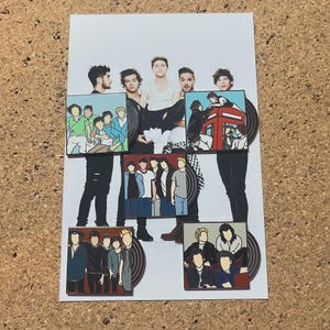One Direction Vinyl Enamel Pins