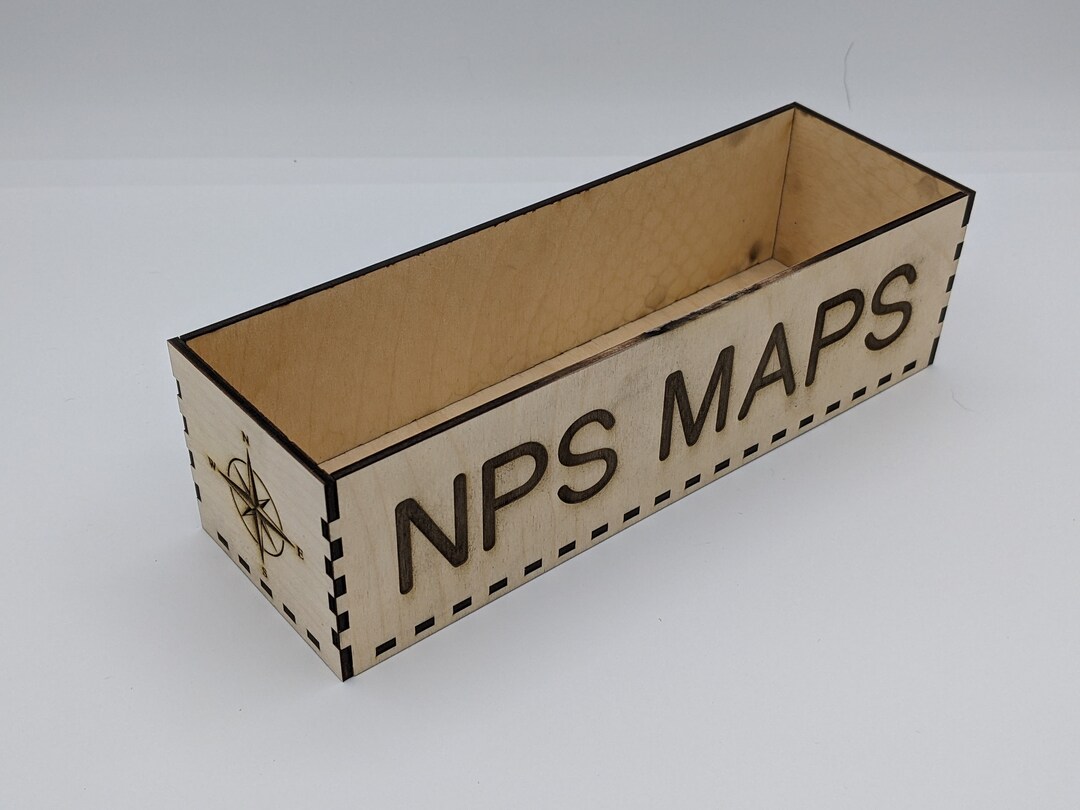 National & State Park Map Storage Box Laser Engraved Wood - Etsy UK