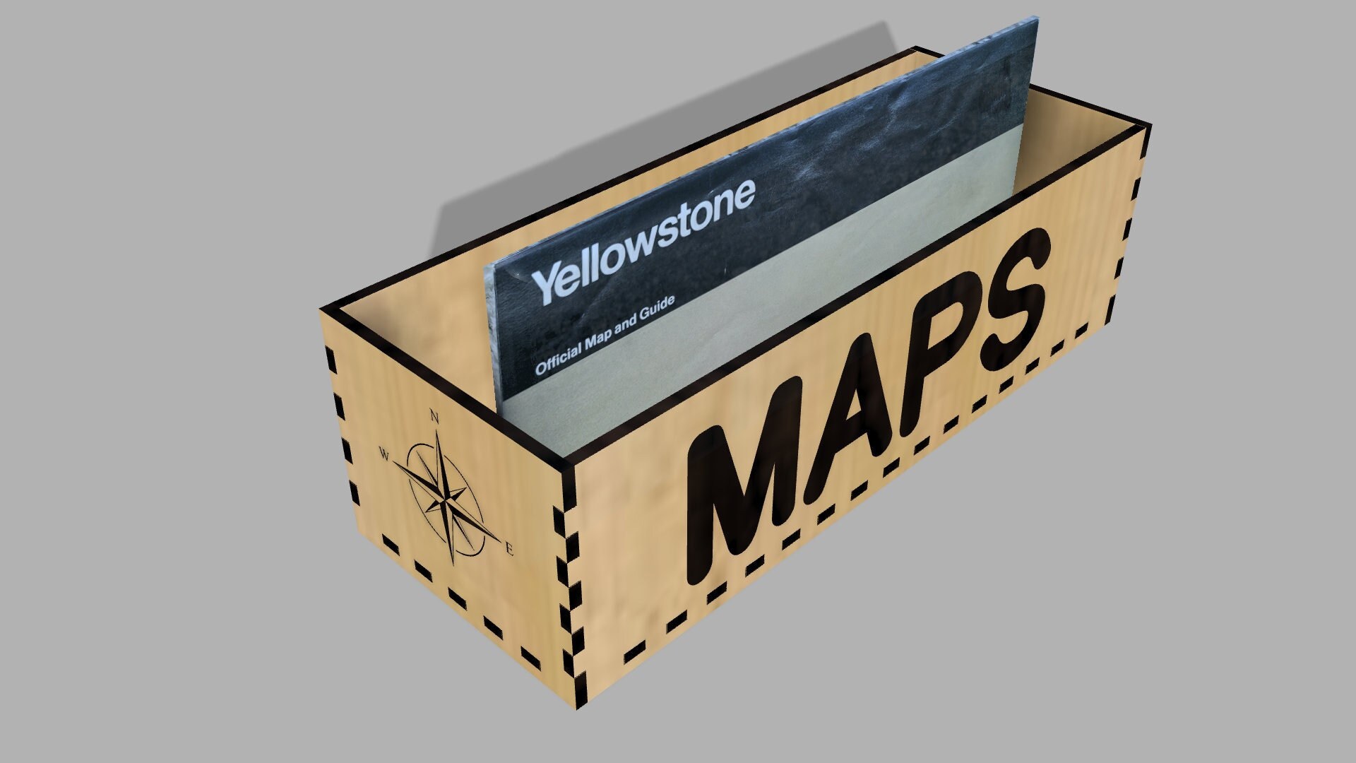 National & State Park Map Storage Box Laser Engraved Wood Etsy