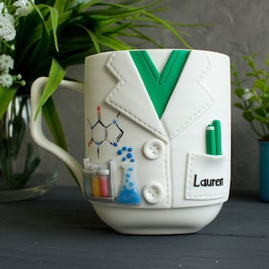 Personalized Chemist mug with Custom Name, Science Chemistry Coffee or Tea Mug, Science Tools chemistry mug