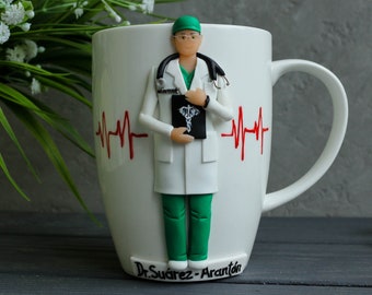 Mug Gift for Doctor, Custom doctor cup with name, Personalized surgeon mug,