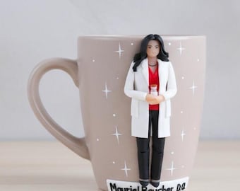 Custom Doctor Portrait Mug: 3D Sculpted Medical Figurine From Photo