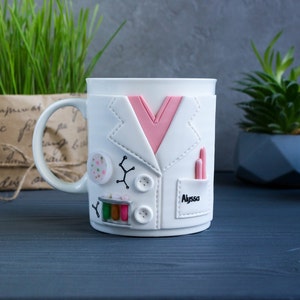 Personalized Chemist mug with Custom Name, Science Chemistry Coffee or Tea Mug, Science Tools chemistry mug image 2