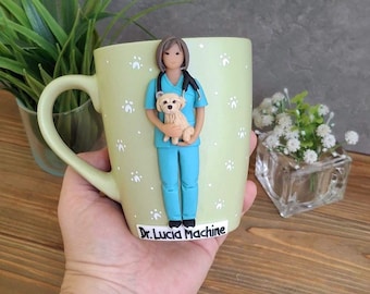 Veterinarian Gift, Personalized Vet Mug with Dog