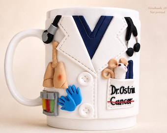 Pulmonologist Mug Personalized, Respiratory Therapist Cup, Custom Name Doctor Gift