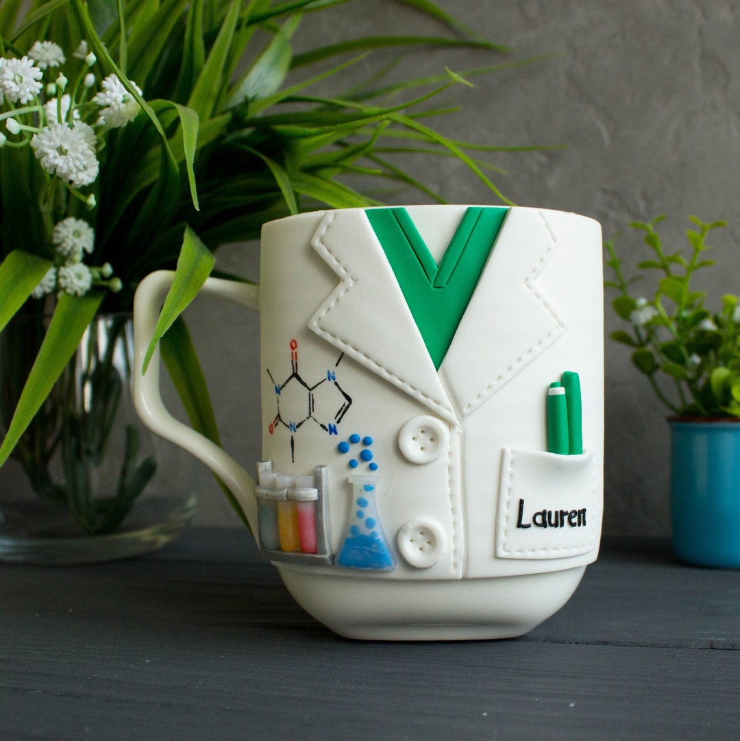 Personalized Chemist mug with Custom Name, Science Chemistry Coffee or Tea Mug, Science Tools chemistry mug