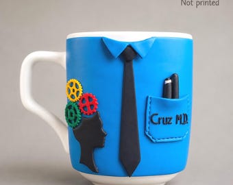 Custom Psychiatrist Gift Mug, Mental Health Doctor Personalized Cup